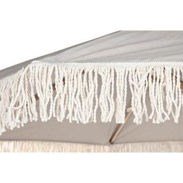 DKD Home Decor Parasol Cuadrado Inclinable para Terraza y Jardín de Algodón y Acero, 246x246 cm, Altura 240 cm, Colección Woodcol