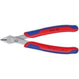 Knipex 78 03 125 Alicate de Corte Diagonal para Electrónica Super Knips, Acero, Mango Bi-Material Azul/Rojo, 125mm Precio: 38.50000022. SKU: B14LXNPZCZ