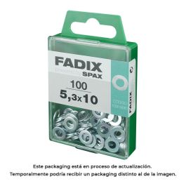Fadix Arandela Plana de Cinc 5,3x10mm, Caja con 100 Unidades