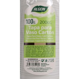Set de 100 tapas para vasos de café 200 cc Algon (20 Cajas) Set de 100 tapas para vasos de café 200 cc Algon (20 Cajas)