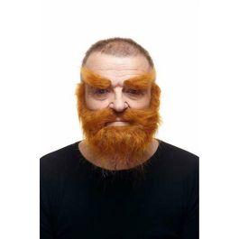 Barba, bigote y cejas adulto pelirrojo talla única Barba, bigote y cejas adulto pelirrojo talla única