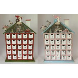 DKD Home Decor Calendario Adviento Navidad Fantasia Rojo Blanco 27 x 40 x 7 cm (2 Unidades) Precio: 44.89000054. SKU: B19MMATXEM