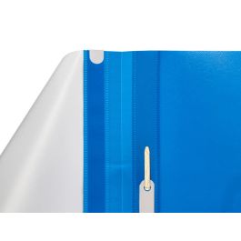 Carpeta Dossier Fastener Plastico Q-Connect Din A4 Azul 25 unidades