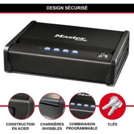 Masterlock Caja Fuerte Compacta 2.3 L (Llave + Código Electrónico) - Alta Seguridad