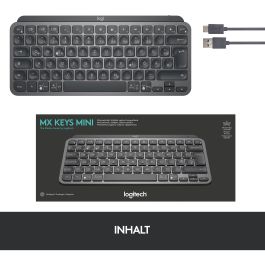 Logitech MX Keys Mini Teclado Inalámbrico Bluetooth Retroiluminado QWERTZ DE Grafito