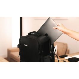 Numada Mochila Explorer Backpack B40, 20L, Negra, 40x25x20cm, Maleta Cabina Avión con Puerto USB y Compartimento Portátil