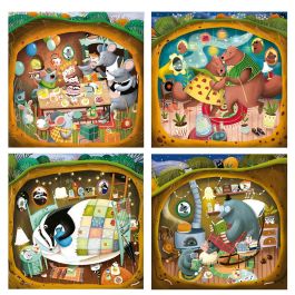 Educa 19685 Puzzles Cuentos del Bosque 4 Puzzles de 12-16-20-25 Piezas