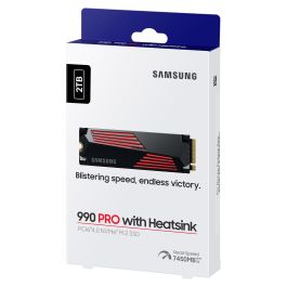 Samsung MZ-V9P2T0 2TB M.2 990 PRO Heatsink NVMe PCIe 4.0 x 4 SSD 7450 MB/s