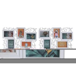 Marco Multifoto Urban DKD Home Decor Blanco 2 x 35 x 52.5 cm (2 Unidades)