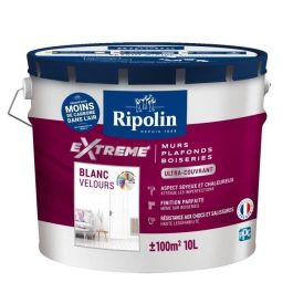 Pintura extrema para paredes y techos - Blanco terciopelo - RIPOLIN - 10 L Precio: 156.78999952. SKU: B1HAEC8257