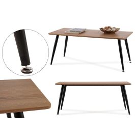 Mesa de centro efecto madera Giftdecor 60x110x45 cm - DM, melamina, metal - Color madera y negro Precio: 51.49999943. SKU: S3609704