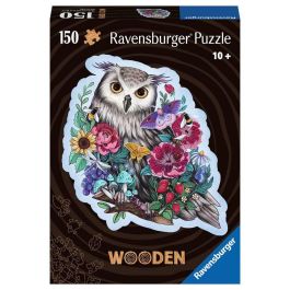Ravensburger RAV4005556175116 Puzzle de Madera con Forma, Diseño Búho Floral, 150 Piezas