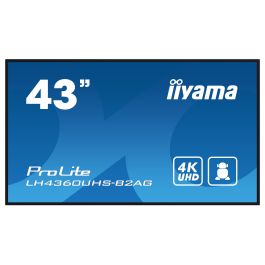 iiyama Monitor 43" UHD VA 3840x2160 500cd/m² Haze 25% para Señalización Digital 24/7
