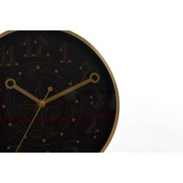 DKD Home Decor Reloj de Pared Moderno Aluminio Negro Azul 30x30 cm - Pack 2 Unidades