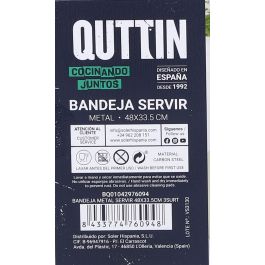 Bandeja de servir de metal Quttin 48x33.5 cm, 3 surtidos (12 Unidades) Bandeja de servir de metal Quttin 48x33.5 cm, 3 surtidos (12 Unidades)