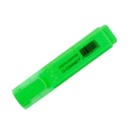 Rotulador Q-Connect Fluorescente Verde Punta Biselada 10 unidades