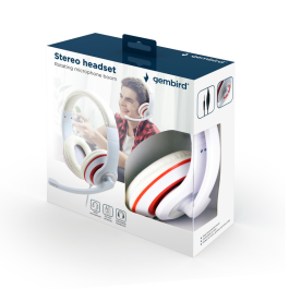 Gembird MHS-03-WTRD Auriculares Alámbrico Diadema para Llamadas/Música, Rojo, Blanco Precio: 10.89. SKU: S5616905