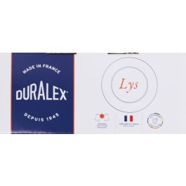 Duralex Lys Vajilla Ámbar 12 piezas (4 Llanos 23.5 cm, 4 Hondos 19.5 cm, 4 Postre 19 cm) (2 Unidades)