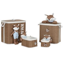 Cesta Ropa Baby DKD Home Decor Natural Azul 44 x 45 x 44 cm Set de 4 Precio: 111.68999985. SKU: B1DNWENNMZ