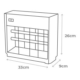 Edm Mata insectos profesional eléctrico 2x8w, radio 50m², 33x9x26cm, cromo/negro