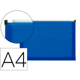 Liderpapel Carpeta Dossier A4 con Cierre Cremallera Azul Translucido 180 Micras Precio: 10.58999986. SKU: B1745LEKCJ