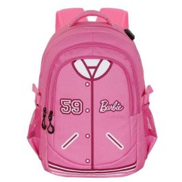 Karactermania Barbie Run. Plus Fan Varsity Mochila Escolar Rosa 44x34x21 cm con Puerto USB y Compartimentos Múltiples