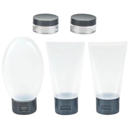 Jet Lag Kit Viaje 3 Frascos 80ml/50ml y 2 Botes 12ml con Bolsa Zip