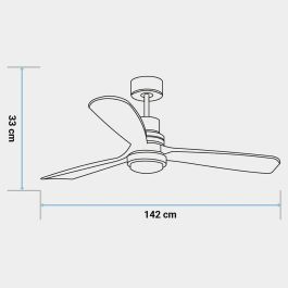 Ventilador de Techo Universal Blue 268-UVT1316-21 70W (142 cm) Ventilador de Techo Universal Blue 268-UVT1316-21 70W (142 cm)