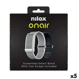 Pulsera de Actividad Nilox ONAIR Negro Plateado (5 Unidades) Precio: 208.6645. SKU: B1GNTB7MCS