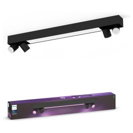 Philips Hue White & Color Ambiance Plafón Centris Spot 4 Focos GU10, Inteligente Bluetooth/Zigbee, Negro, 4200 lm, Regulable con App y Interruptor Precio: 513.6899999. SKU: B1D7ARAYPR