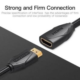 Vention VAA-B06-B200 Cable Alargador HDMI 1.4 Macho a Hembra 2 Metros Negro