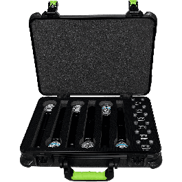 SBG Estuche de Transporte de Polietileno para 6 Micrófonos Inalámbricos con Espacio para Pilas, Cierre TSA