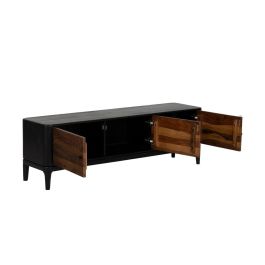 Mueble Tv Marrón-Negro Madera Salón 160 X 40 X 50 cm