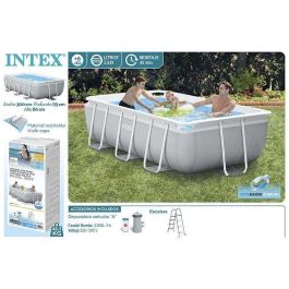 Intex Piscina Rectangular Desmontable Prism Frame con Depuradora y Escalera 300x175x80cm