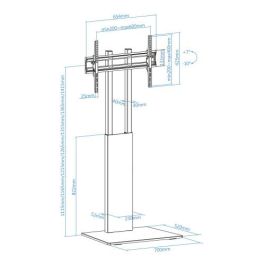 Soporte de Suelo Inclinable TooQ FS2288M-B para TV de 32-85"/ hasta 40kg