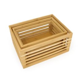 Set de 3 Cajas de Bambú para Organizar - Confortime (4 Unidades) Set de 3 Cajas de Bambú para Organizar - Confortime (4 Unidades)
