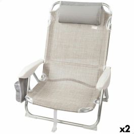 Silla Plegable con Reposacabezas Aktive Ibiza Beige 51 x 76 x 45 cm (2 Unidades) Precio: 73.59000022. SKU: B18XVYEBM6