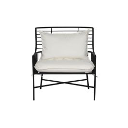 Butaca Home ESPRIT Blanco Negro Metal 70 x 68 x 79 cm