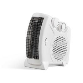 Argon Calefactor Vertical 2000W, termostato ajustable, seguridad sobrecalentamiento, 25x24.5x12.5 cm, Blanco (Set de 6)