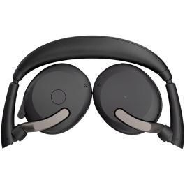 Jabra Evolve2 65 Flex UC Stereo + Link 380 Negro - Auriculares Inalámbricos/Alámbricos Diadema para Oficina/Centro de Llamadas Bluetooth 5.2 USB
