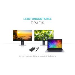 Adaptador DisplayPort a HDMI i-Tec C31DUAL4KHDMI Negro 4K Ultra HD