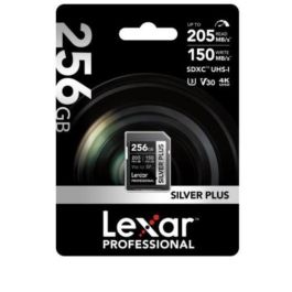Lexar LSDSIPL256G-BNNNG Tarjeta SDXC Profesional Silver Plus 256GB UHS-I, Clase 10 V60 U3, 205MB/s Lectura, 150MB/s Escritura Precio: 83.79000014. SKU: B1C6VWNWZH