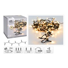 Guirnalda Multifuncion 480 LEDs Blanco Calido Exterior 39m IP44 8 Funciones con Memoria