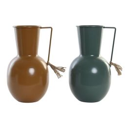 Jarron Boho DKD Home Decor Mostaza Verde 13 x 24 x 14.5 cm (2 Unidades) Precio: 24.78999963. SKU: S3040289