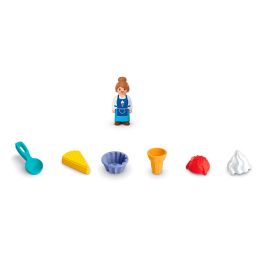 PLAYMOBIL Junior 72006 Set de Heladería de Arena - Juguete con Sacabolas y Moldes para Niños +12 Meses