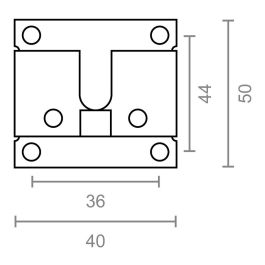 Edm Soporte rodillos pr13 Zincado Acero 50x40 mm