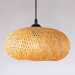 Lámpara Colgante Shahin Shahr SKD-P80122 de Ratán Natural Estilo Boho-Chic para Iluminación Ambiente Cálido con Casquillo E27 Precio: 27.59000013. SKU: B194NCDTER