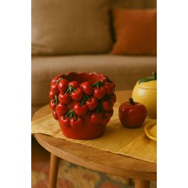 DKD Home Decor Jarrón de Cemento Tropical Rojo Colección Cherry25 con Cerezas 14x15.5x14 cm (8 Unidades) DKD Home Decor Jarrón de Cemento Tropical Rojo Colección Cherry25 con Cerezas 14x15.5x14 cm (8 Unidades)