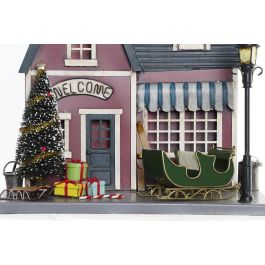 DKD Home Decor Casa Navidad Tradicional Metal PVC Azul Rojo 12.5x30x40 cm (2 Unidades) DKD Home Decor Casa Navidad Tradicional Metal PVC Azul Rojo 12.5x30x40 cm (2 Unidades)