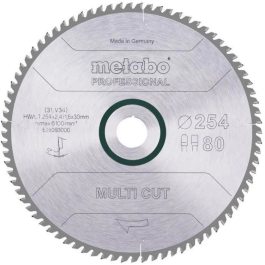 Metabo Hoja de sierra circular profesional Multi Cut HW/CT 254x30.80FZ/TZ 5° Precio: 102.50000024. SKU: B19NCRLQPF